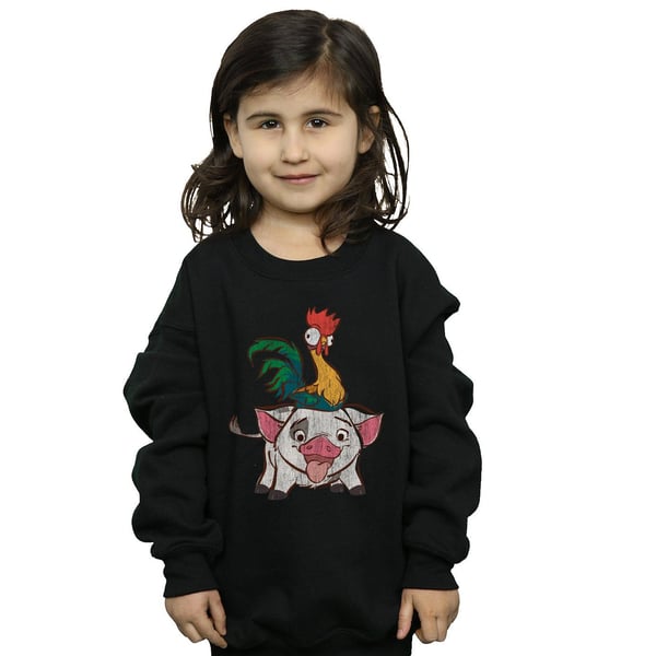 Disney Girls Moana Hei Hei And Pua Sweatshirt