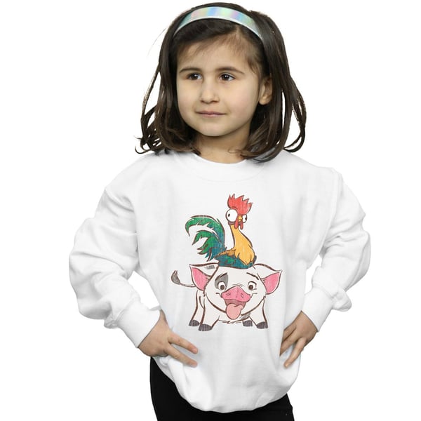Disney Girls Moana Hei Hei And Pua Sweatshirt