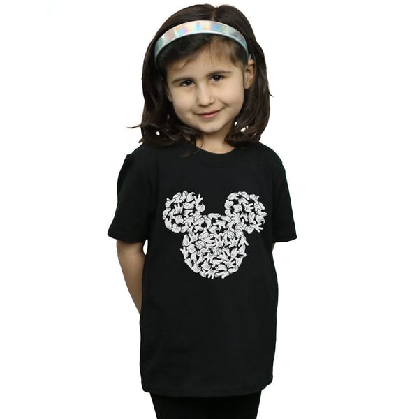 Disney Girls Mickey Mouse Head Of Hands Cotton T-Shirt