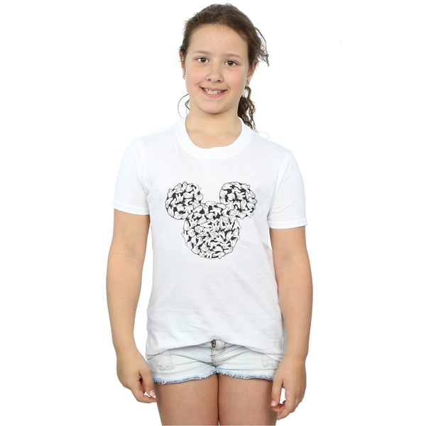 Disney Girls Mickey Mouse Head Of Hands Cotton T-Shirt