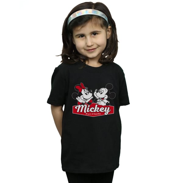 Disney Girls Mickie And Minnie 90 Years Cotton T-Shirt