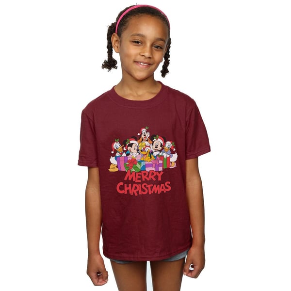 Disney Girls Mickey Mouse And Friends Christmas Cotton T-Shirt