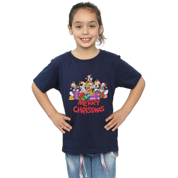 Disney Girls Mickey Mouse And Friends Christmas Cotton T-Shirt