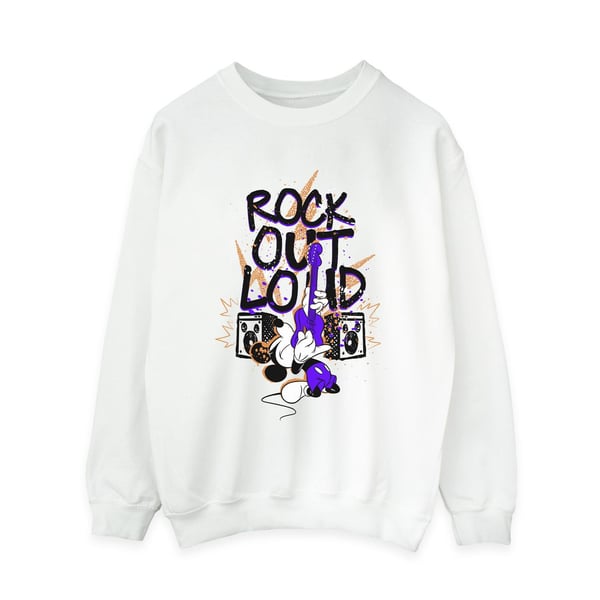 Disney Womens/Ladies Mickey Mouse Rock Out Loud Sweatshirt