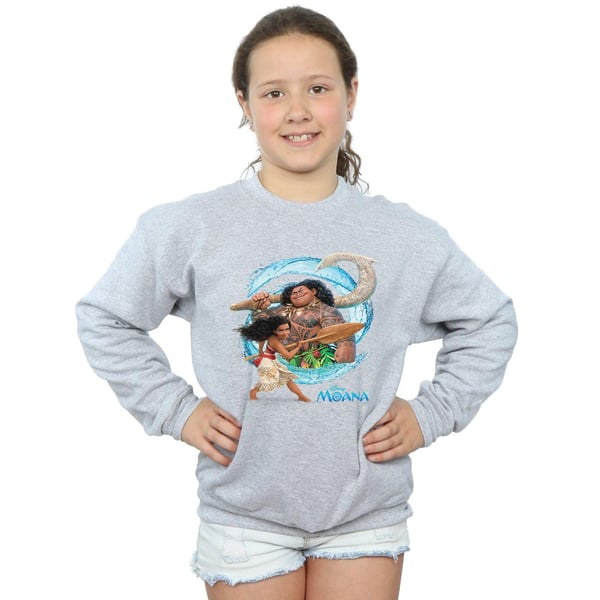 Disney Girls Moana And Maui Wave Sweatshirt