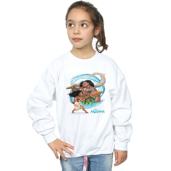 Disney Girls Moana And Maui Wave Sweatshirt