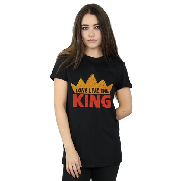 Disney Womens/Ladies The Lion King Movie Long Live The King Cotton Boyfriend T-Shirt