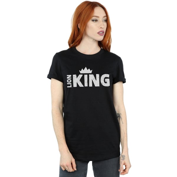 Disney Dam/Dam Lejonkungen Film Crown Bomull Boyfriend T-shirt