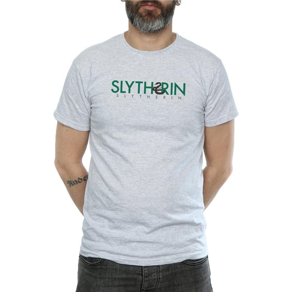 Harry Potter Mens Slytherin Text T-Shirt