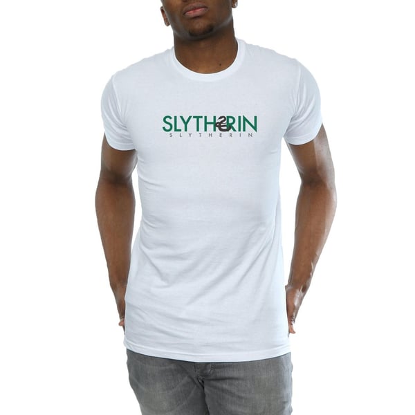 Harry Potter Mens Slytherin Text T-Shirt