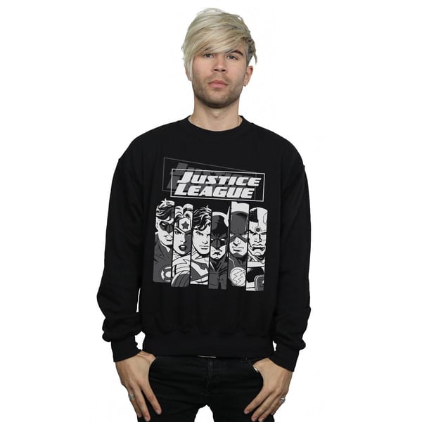DC Comics Mens Justice League Stripes Sweatshirt