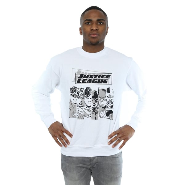 DC Comics Mens Justice League Stripes Sweatshirt
