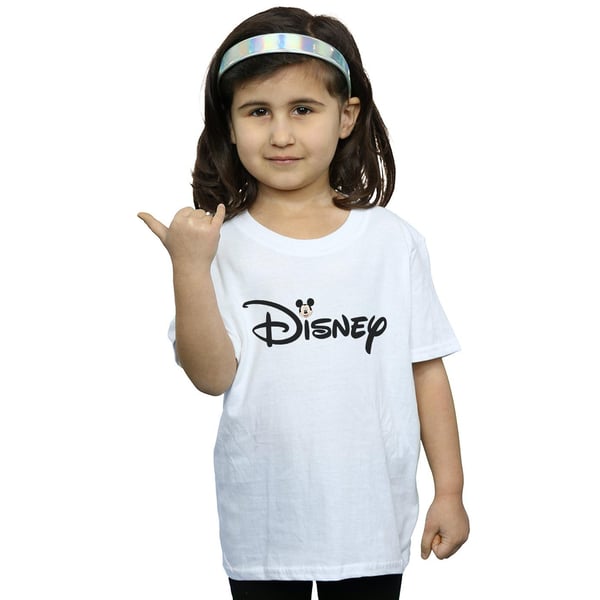 Disney Girls Mickey Mouse Logo Head Cotton T-Shirt