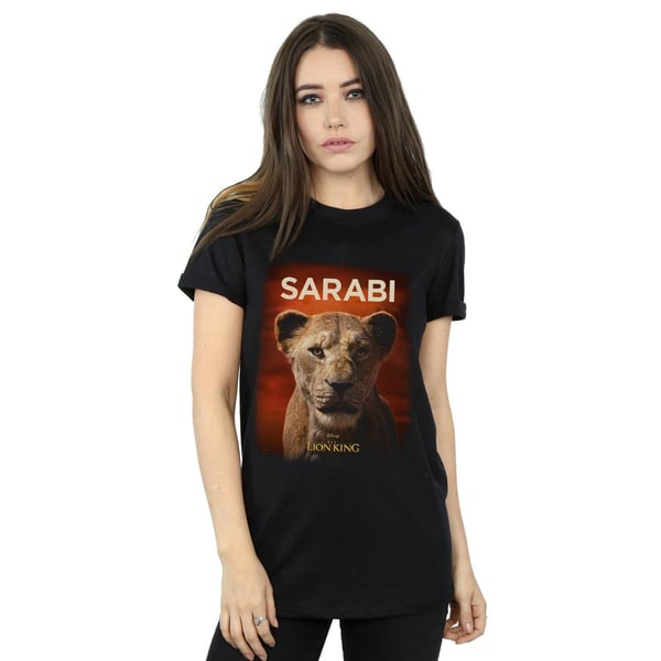Disney Womens/Ladies The Lion King Movie Sarabi Poster Cotton Boyfriend T-Shirt