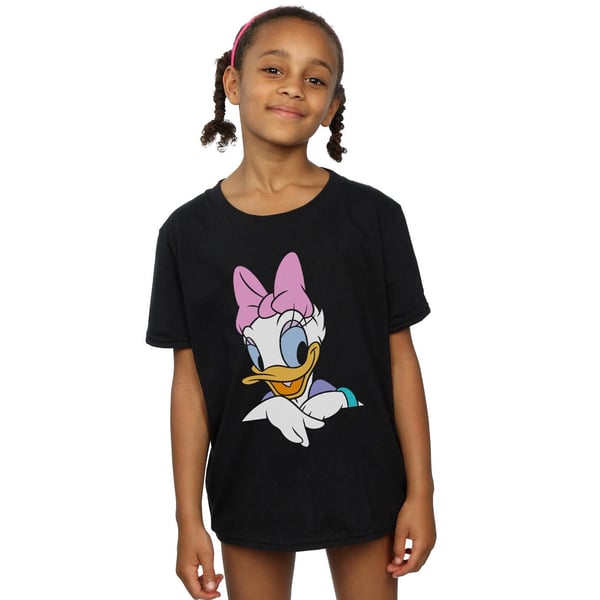 Disney Girls Daisy Duck Big Portrait Cotton T-Shirt