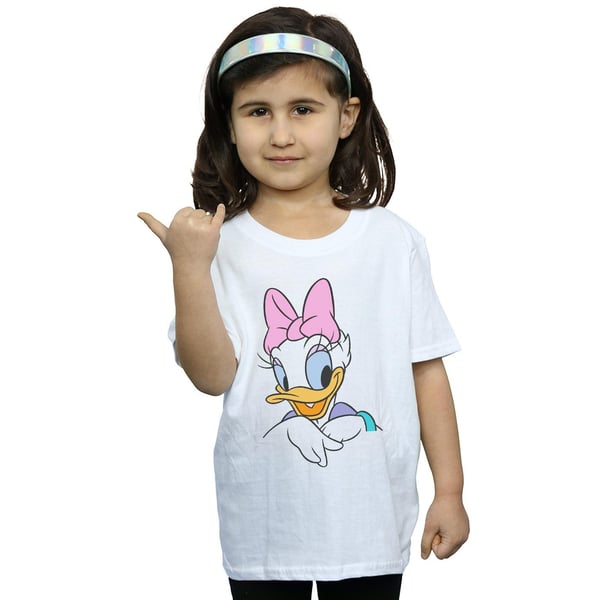 Disney Girls Daisy Duck Big Portrait Cotton T-Shirt