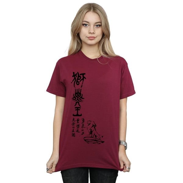 Disney Womens/Ladies The Lion King Pride Rock Calligraphy Cotton Boyfriend T-Shirt