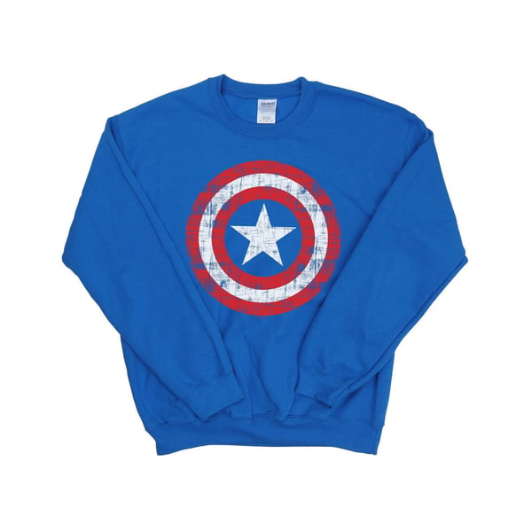 Marvel Womens/Ladies Avengers Captain America Scratched Shield Sweatshirt