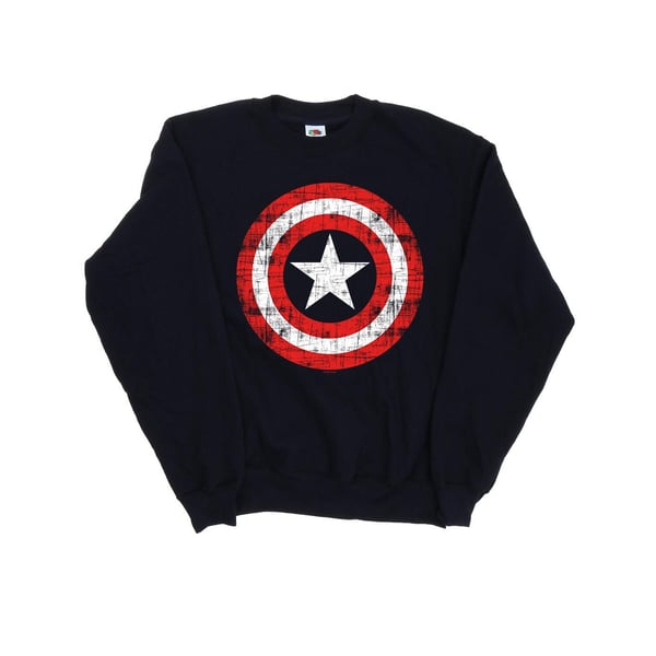 Marvel Womens/Ladies Avengers Captain America Scratched Shield Sweatshirt