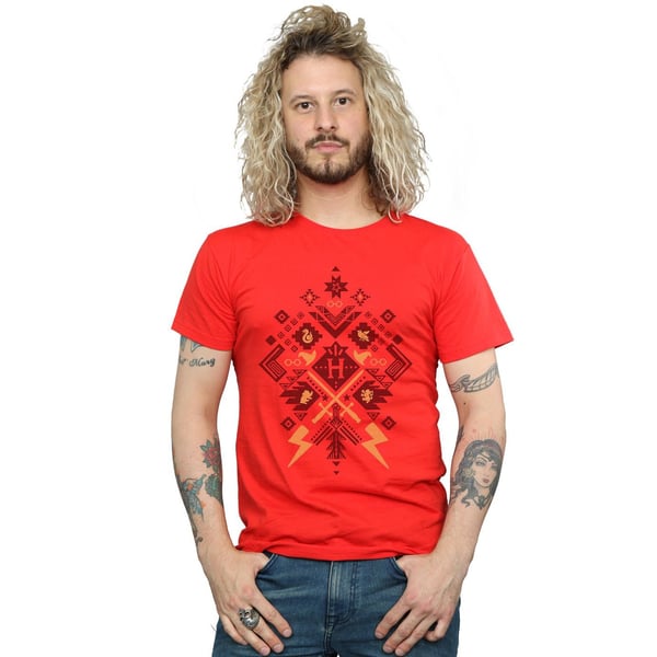 Harry Potter Mens Christmas Fair Isle T-Shirt