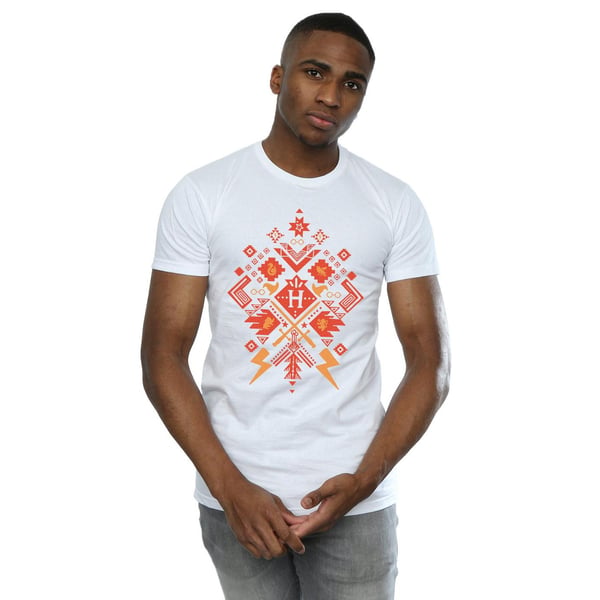 Harry Potter Mens Christmas Fair Isle T-Shirt