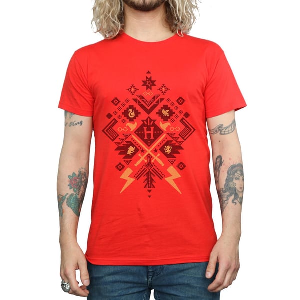 Harry Potter Mens Christmas Fair Isle T-Shirt