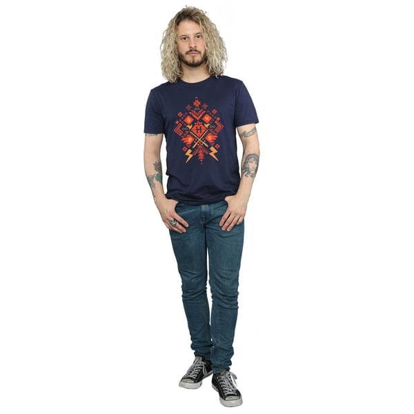 Harry Potter Mens Christmas Fair Isle T-Shirt