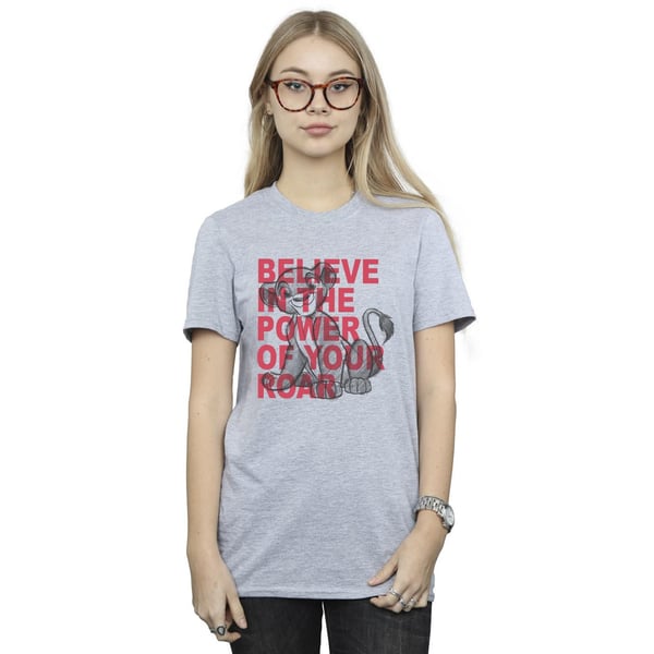 Disney Womens/Ladies The Lion King Power Of Roar Cotton Boyfriend T-Shirt