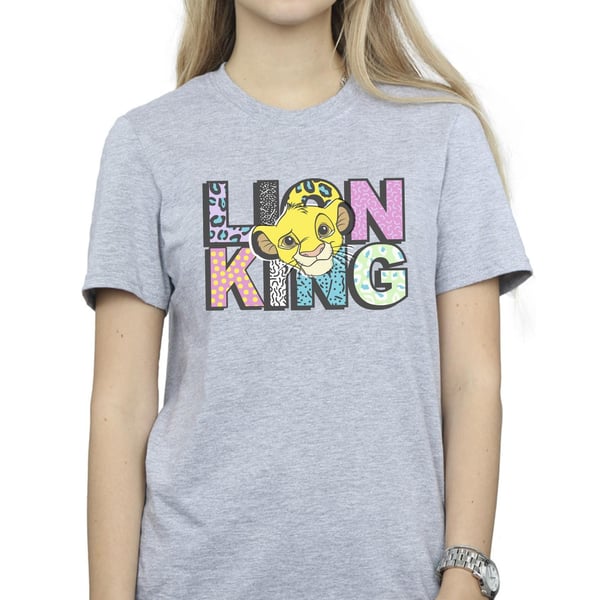 Disney Womens/Ladies The Lion King Pattern Logo Cotton Boyfriend T-Shirt