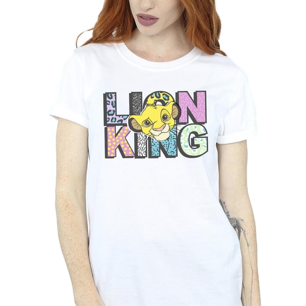 Disney Womens/Ladies The Lion King Pattern Logo Cotton Boyfriend T-Shirt