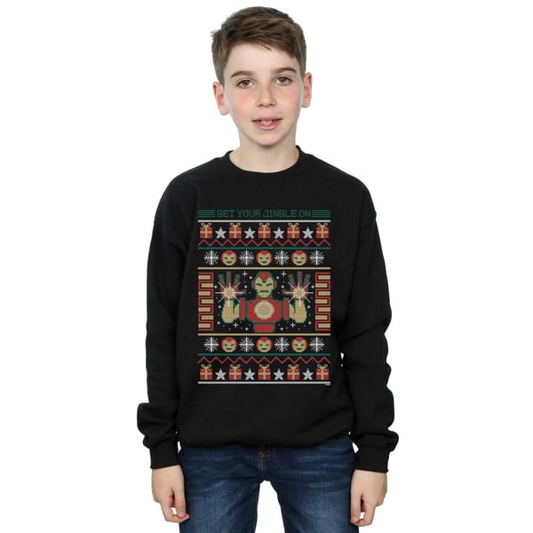 Marvel Boys Iron Man Get Your Jingle On Fair Isle Sweatshirt