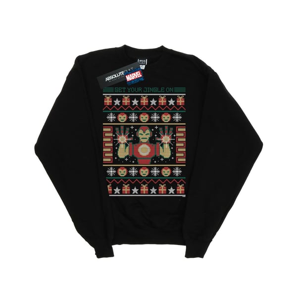 Marvel Boys Iron Man Get Your Jingle On Fair Isle Sweatshirt