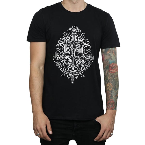 Harry Potter Mens Hogwarts Draco Dormiens Crest T-Shirt