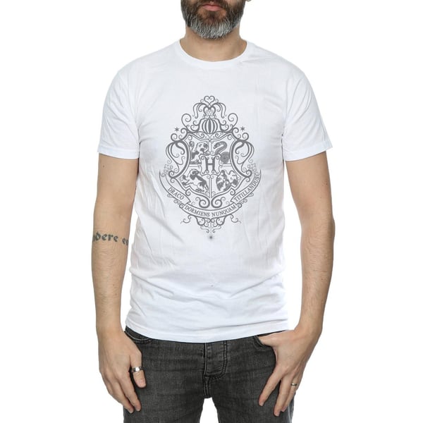 Harry Potter Mens Hogwarts Draco Dormiens Crest T-Shirt