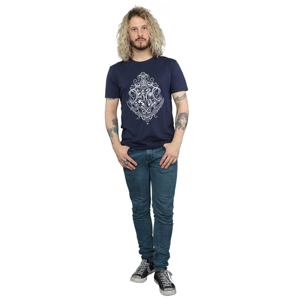 Harry Potter Mens Hogwarts Draco Dormiens Crest T-Shirt