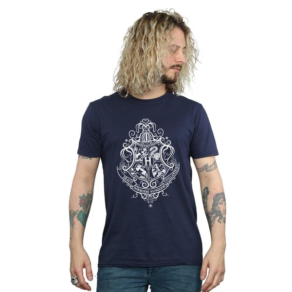 Harry Potter Mens Hogwarts Draco Dormiens Crest T-Shirt