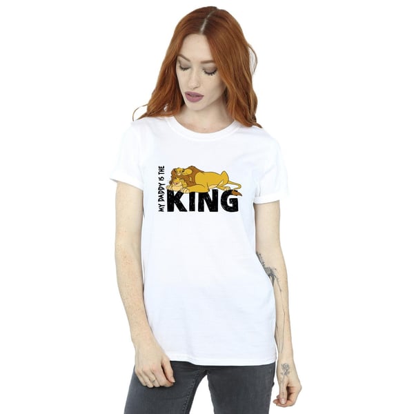 Disney Womens/Ladies The Lion King Daddy Is King Cotton Boyfriend T-Shirt