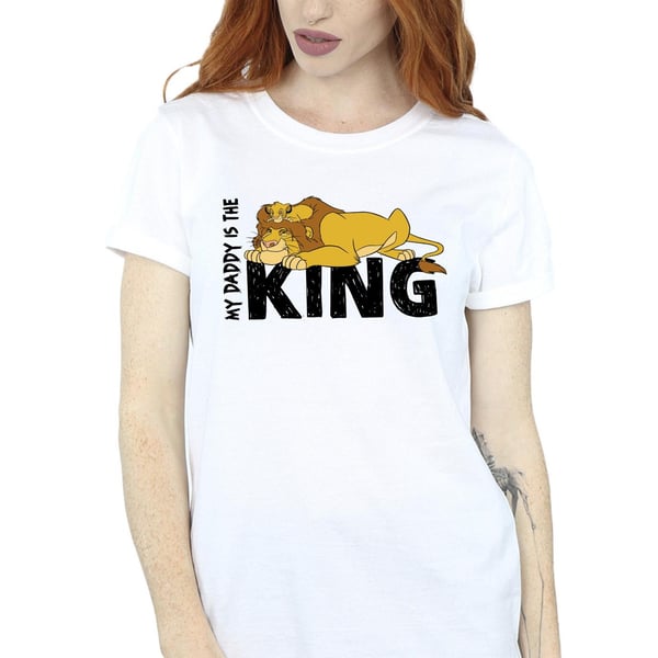Disney Womens/Ladies The Lion King Daddy Is King Cotton Boyfriend T-Shirt