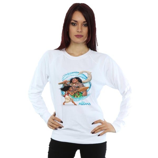 Disney Womens/Ladies Moana And Maui Wave Sweatshirt