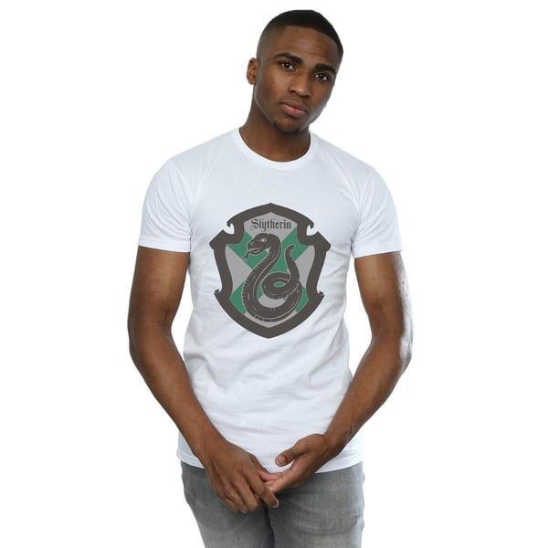 Harry Potter Mens Slytherin Crest Flat T-Shirt