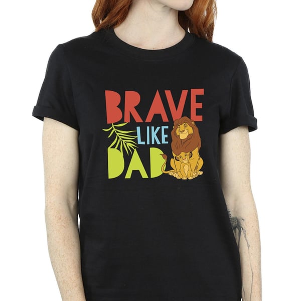 Disney Womens/Ladies The Lion King Brave Like Dad Cotton Boyfriend T-Shirt