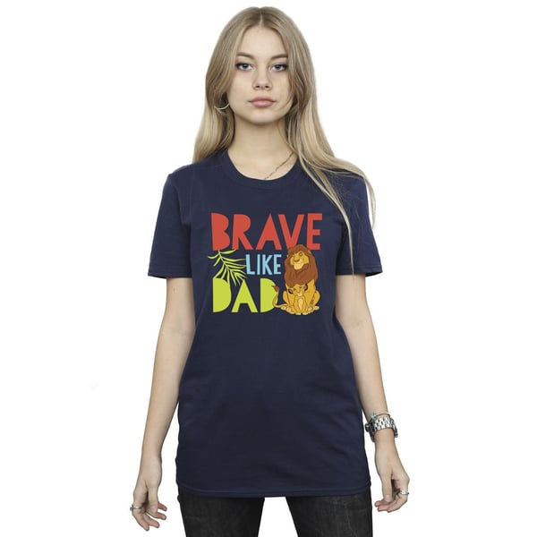 Disney Womens/Ladies The Lion King Brave Like Dad Cotton Boyfriend T-Shirt