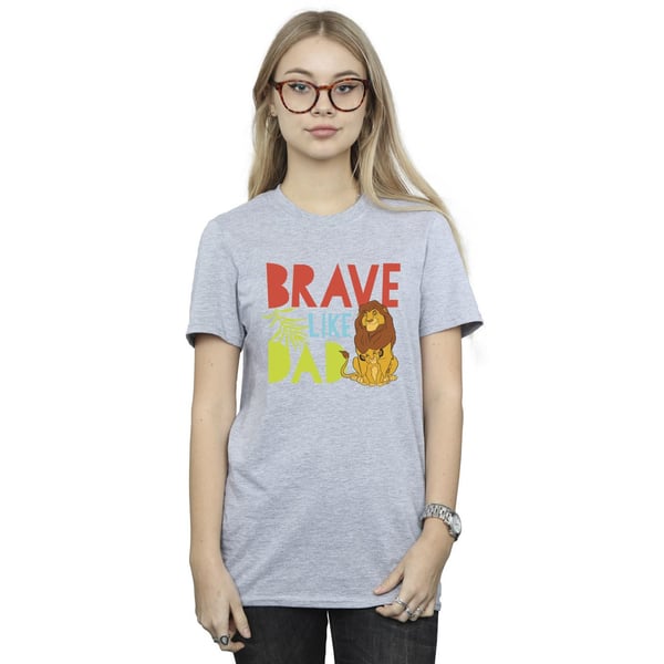 Disney Womens/Ladies The Lion King Brave Like Dad Cotton Boyfriend T-Shirt