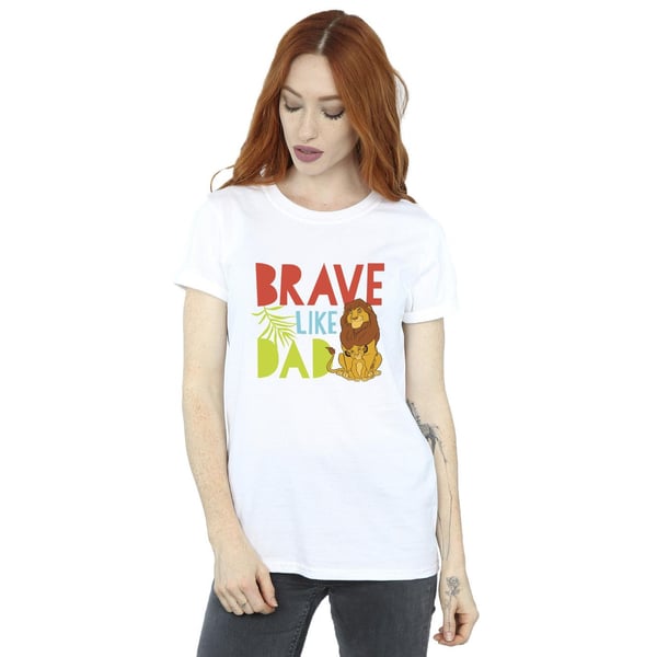 Disney Womens/Ladies The Lion King Brave Like Dad Cotton Boyfriend T-Shirt