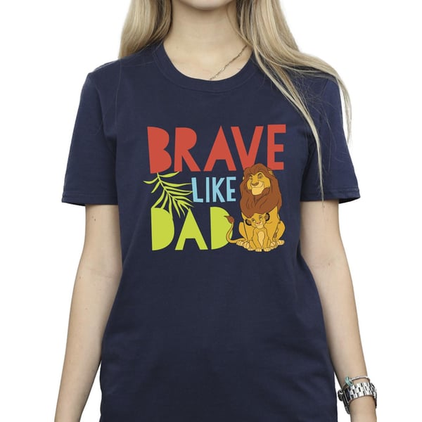 Disney Womens/Ladies The Lion King Brave Like Dad Cotton Boyfriend T-Shirt