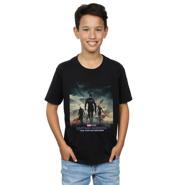 Marvel Studios Boys Captain America The Winter Soldier Poster T-Shirt