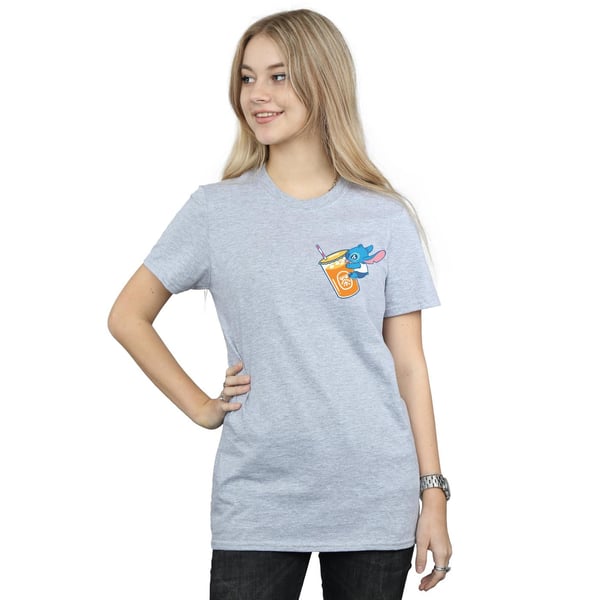 Disney Womens/Ladies Lilo And Stitch Drink Cotton Boyfriend T-Shirt