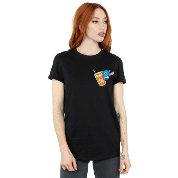 Disney Womens/Ladies Lilo And Stitch Drink Cotton Boyfriend T-Shirt