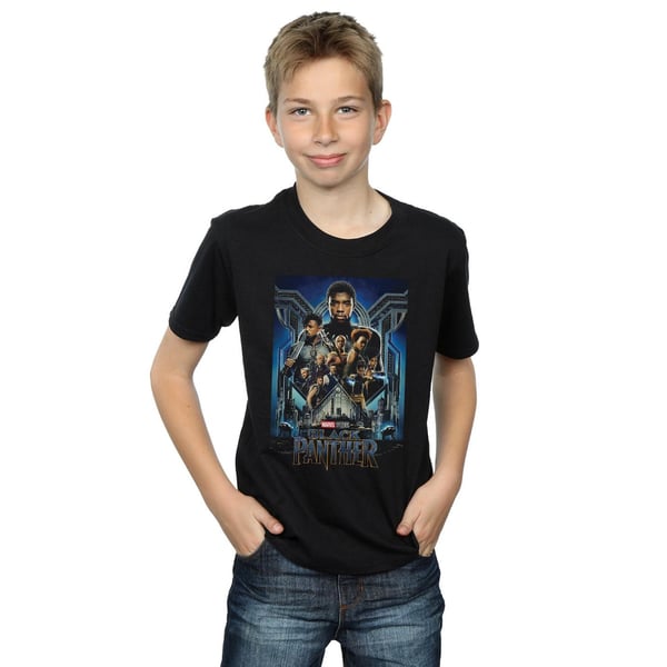 Marvel Studios Boys Black Panther Poster T-Shirt