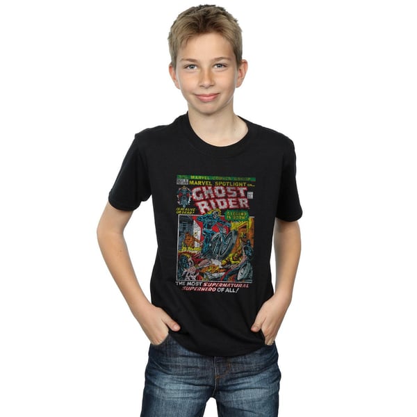 Marvel Boys Ghost Rider Distressed Spotlight T-Shirt